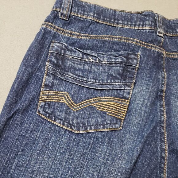 Suko men's fancy embroidered pocket straight leg jeans, size 34 blue - Picture 6 of 12